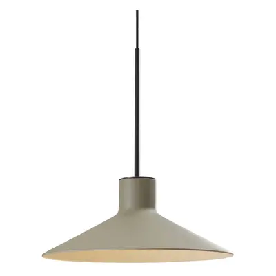 Bover Závěsná lampa Bover LED Platet, černá/olivově šedá, Ø 20 cm