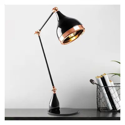 Opviq Yildo 7015 stolní lampa, černá/měděná, kov, výška 50 cm