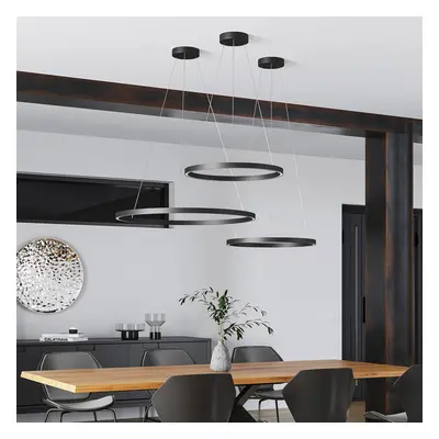 Molto Luce Závěsné svítidlo Molto Luce LED Perfora, černá, Ø 60 cm, hliník