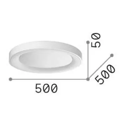 Ideallux Ideal Lux LED stropní svítidlo Planet, bílé, Ø 50 cm, kovové