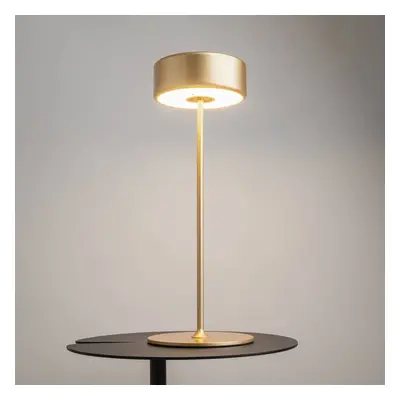 Maytoni Dobíjecí stolní lampa Maytoni LED AI Collaboration, hliník, zlatá barva