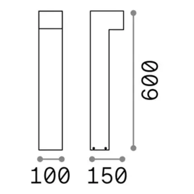 Ideallux Světlo na cestu Ideal Lux Sirio, antracit, hliník, výška 60 cm