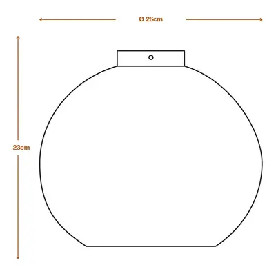 LEDVANCE Stropní svítidlo LEDVANCE Koule, Ø 26 cm, hnědá, vlnitá lepenka, E27