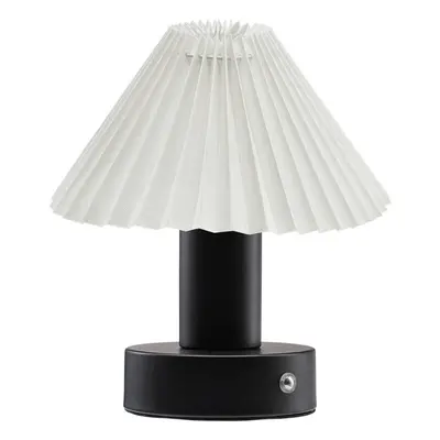 PR Home PR Home LED dobíjecí stolní lampa Tiara, bílá/černá, výška 24 cm