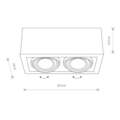 Euluna Downlight Box II, dva zdroje, černá