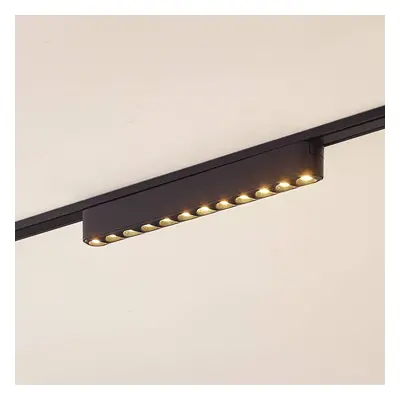 Lindby Lindby LED pásek 48V Lumaro, černý, 12 bodů, 2,4 cm, stmívatelný