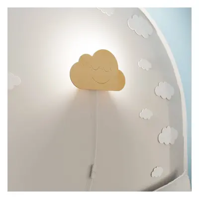 EMIBIG LIGHTING Nástěnné svítidlo Cloud ze dřeva, se zástrčkou a vypínačem