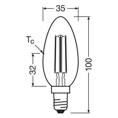 OSRAM OSRAM LED žárovka s vláknem E14 3,8W 2700K 806lm