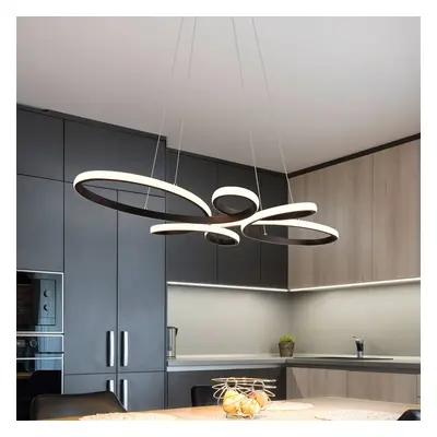 Trio Lighting Závěsné světlo Fly LED, matná černá, 3 000 K, 83 cm x 45 cm