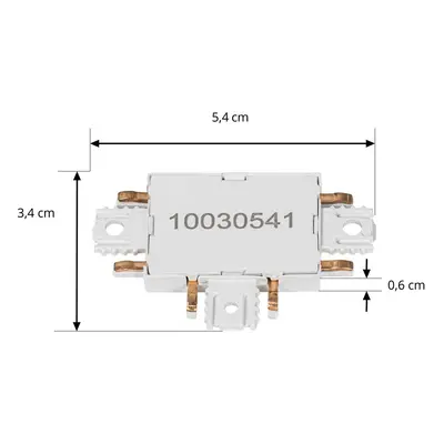 Lindby Lindby T-konektor Lumaro, bílý, 5,4 cm, plastový