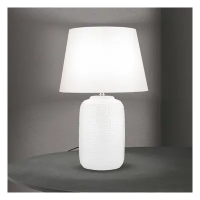 Orion Stolní lampa Coral, bílá, výška 51 cm, keramika/len