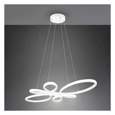 Trio Lighting Závěsné světlo Fly LED, matná bílá, 4 000 K, 83 cm x 45 cm