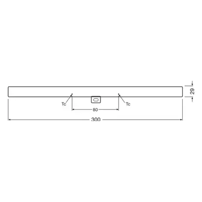 OSRAM Řadová LED žárovka OSRAM S14d 3W trubice 2 700K 30cm matná stmívaná