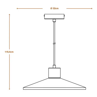 LEDVANCE Závěsné svítidlo LEDVANCE Concrete Wood, Ø 32 cm, beton, šedá barva