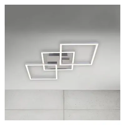 Briloner LED stropní světlo Frame step-dim chrom 76x37cm