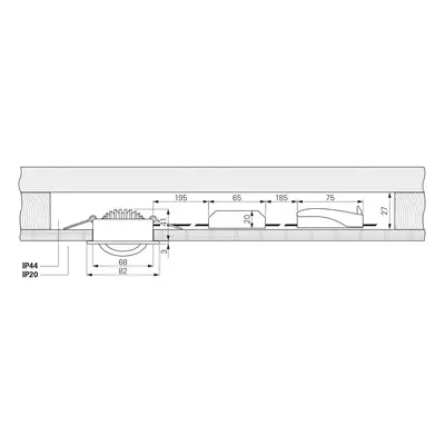 Deko-Light LED vestavné stropní svítidlo Dione, IP44, 2 700 K, nikl, stmívané