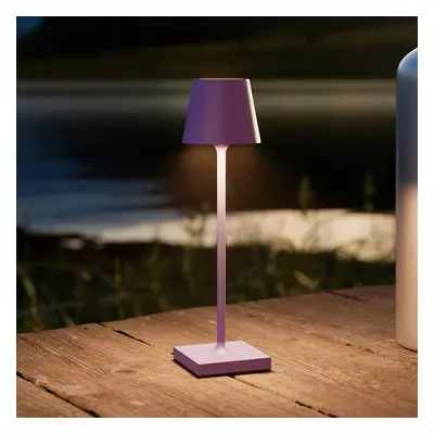 Sigor Nuindie kapesní LED dobíjecí stolní lampa, fialová, IP54, stmívatelná