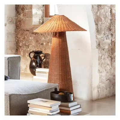 ferm LIVING ferm LIVING stojací lampa Dou, ratan, železo, výška 131 cm