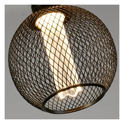 Searchlight LED žárovka Deco Wire Globe E27 4,5W 2.700K černá Mesh