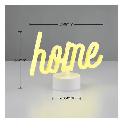 Reality Leuchten LED stolní lampa Casa, žlutá, šířka 24 cm, plastová