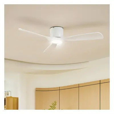 Lucande Stropní ventilátor Lucande Smart LED Moneno, bílý, DC, Tuya