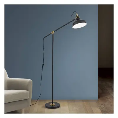 Orion Stojací lampa Schiller, černá, kov, 153 cm, nastavitelná