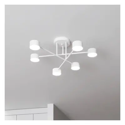 EMIBIG LIGHTING Stropní svítidlo Modus 6, ocelové, šestisvětelné, GX53, bílé