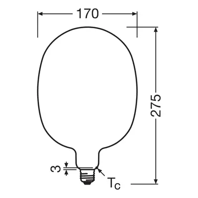 OSRAM OSRAM LED Vintage 1906 Balloon E27 7,3W 2700K matná stmívatelná