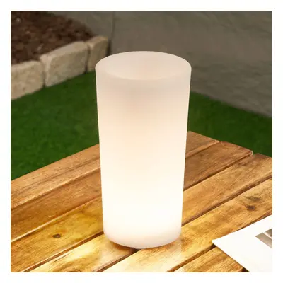 Lindby Lindby LED dobíjecí váza na květiny Florista, RGB, IP54, Ø 12cm, bílá