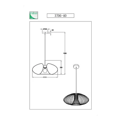 Fabas Luce Závěsné svítidlo Fassa, zlatý matný povrch, Ø 60 cm, kov