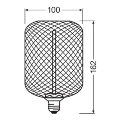 OSRAM OSRAM Decor LED slámové vlákno Square E27 3,5W zlaté 1 800K