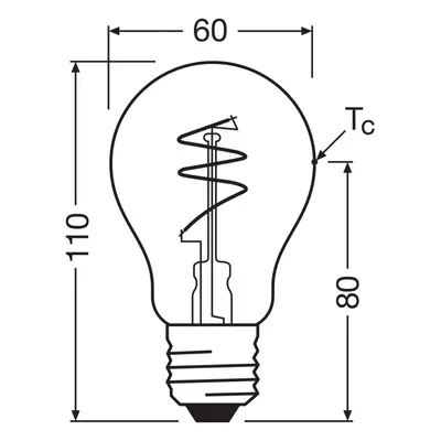 OSRAM OSRAM LED Vintage E27 4,6W 2.200K Spiral Filament clear dim