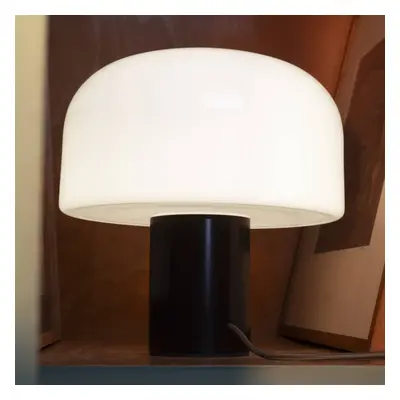 FLOS Stolní lampa FLOS Bellhop Glass T, čokoládově hnědá, výška 34 cm