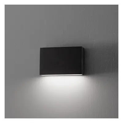 Egger Licht Egger DLS LED venkovní nástěnné svítidlo Flatbox černé 11x7 cm hliník