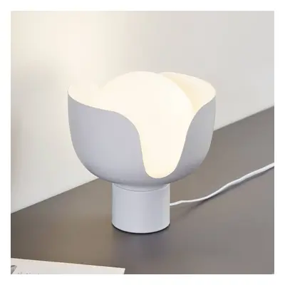 Lindby Stolní lampa Lindby Fiora, béžová barva, sklo, kov, Ø 20 cm