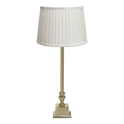 PR Home PR Home stolní lampa Linné Sofia Plissé 51 cm bílé/zlaté plátno