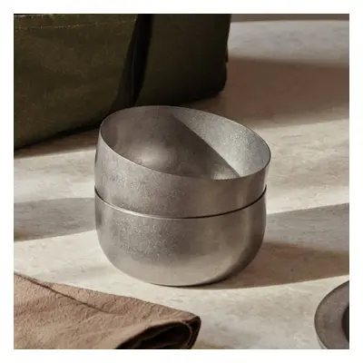 ferm LIVING ferm LIVING Tromlovaná mísa, Ø 12,5 cm, výška 6 cm, nerezová ocel