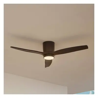 Lucande Venkovní stropní ventilátor Lucande LED Sorin, černý, DC, tichý