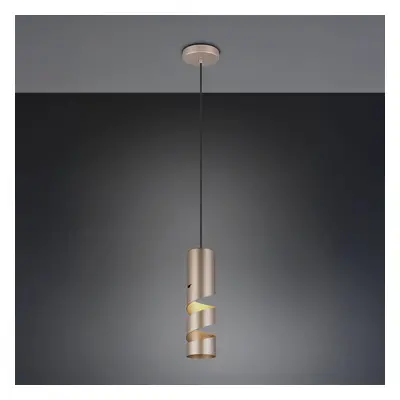 Trio Lighting Závěsné světlo Stream, hnědá barva, Ø 8 cm, kov, GU10