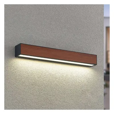 Arcchio Arcchio LED venkovní nástěnné svítidlo Lengo, CCT, 50 cm, 1 světlo, dřevo