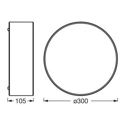 LEDVANCE Ledvance Orbis Paris stropní svítidlo Ø 30cm béžová