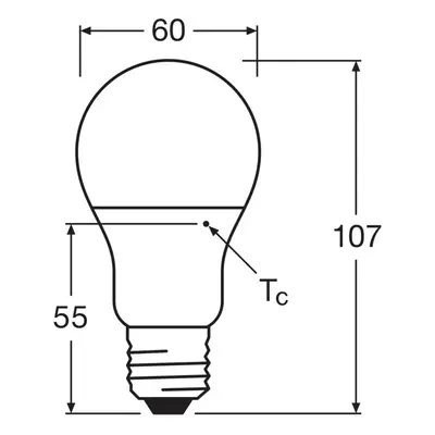 OSRAM OSRAM LED žárovka opál E27 8,5W 827 3-pack