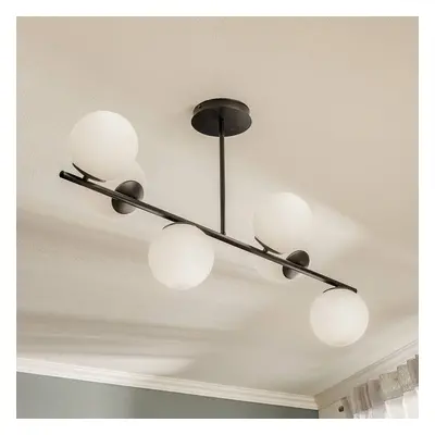 EMIBIG LIGHTING Stropní svítidlo Kabo, 1 rameno, černé, šestiplámenné