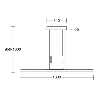 HerzBlut HerzBlut Leonora závěsné světlo Up&Down 160 cm