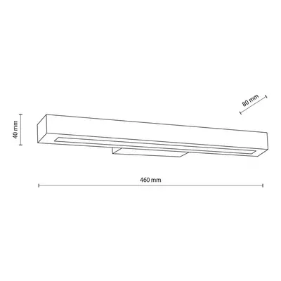 TK Lighting Dřevěné nástěnné svítidlo LED Teo, borovice, 46 cm, 3000 K