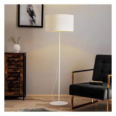 Duolla Stojací lampa Roller, bílá/zlatá, výška 145 cm