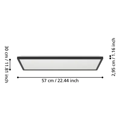 EGLO connect EGLO connect LED stropní svítidlo Rovito-Z, černé, 57 x 30 cm