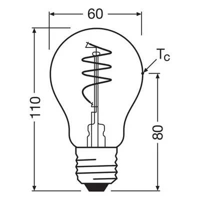 OSRAM OSRAM LED Vintage E27 3,4W 2 700K Spiral Filament čirá