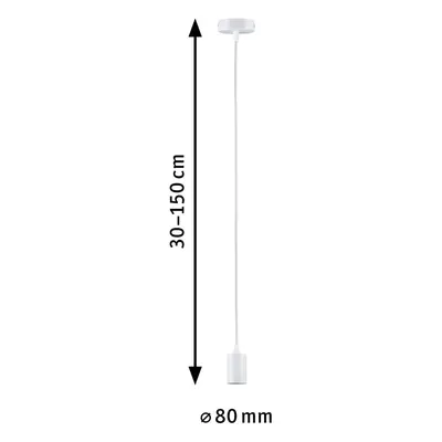 Paulmann Paulmann Ravi závěsná zásuvka E27, matná bílá