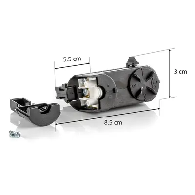 GLOBAL 3fázový multiadaptér Noa, nosnost 10kg, černá